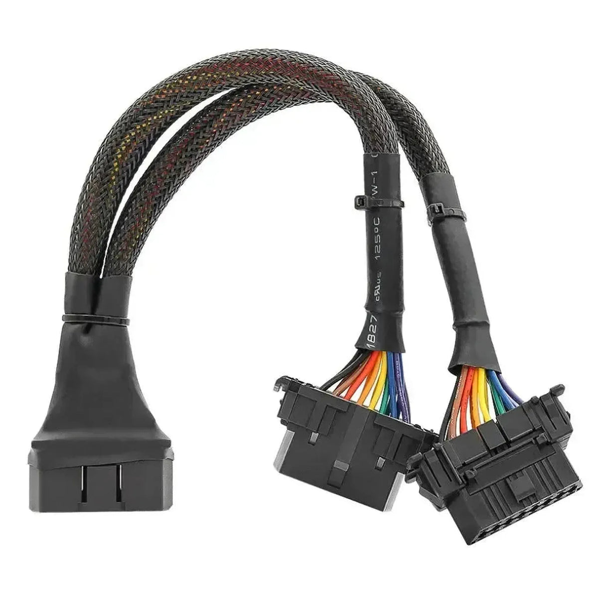 16kolíkový OBD2 nylonový prodlužovací a rozdvojovací kabel 2dílný (30 cm) | Rozhraní