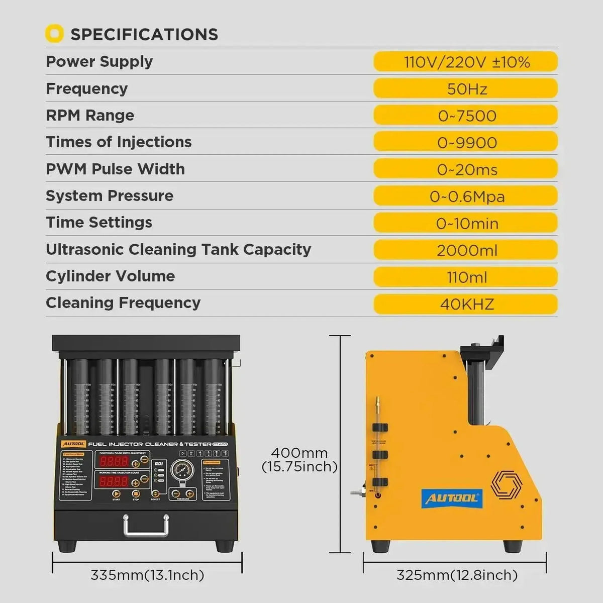Autool CT400 | Tester palivových trysek