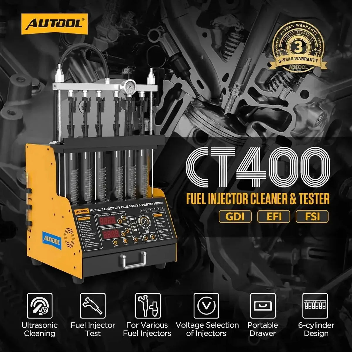 Autool CT400 | Tester palivových trysek