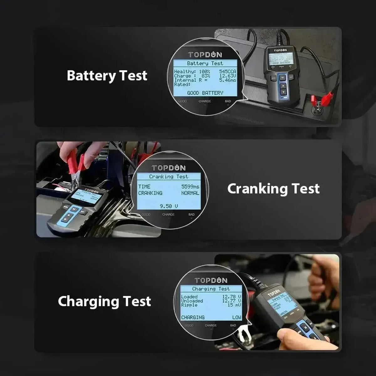 Topdon BT100 | Tester akumulátoru