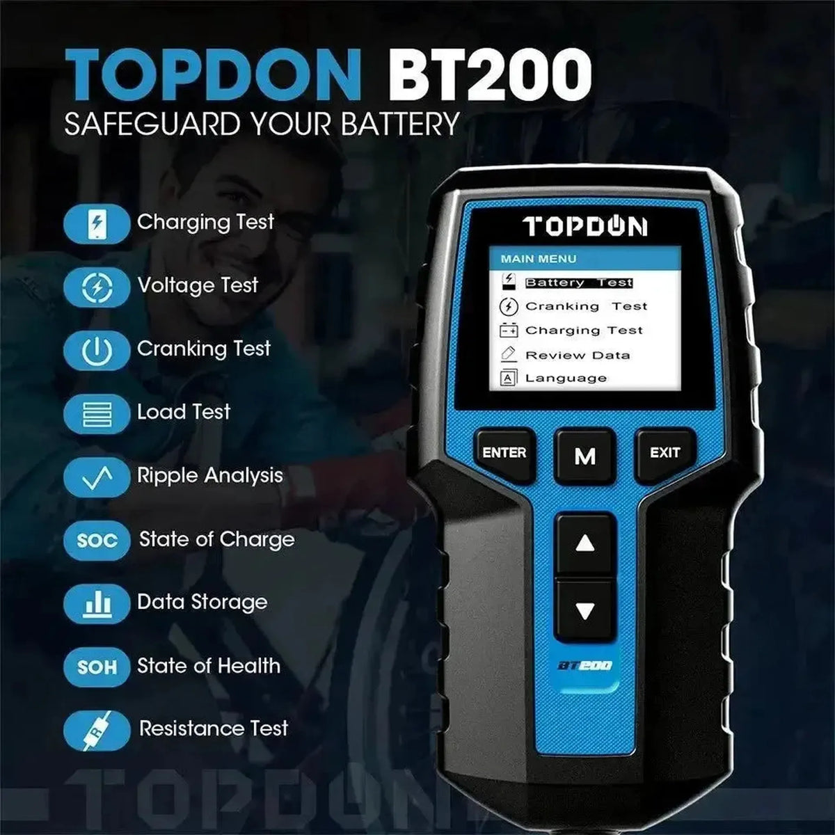 Topdon BT200 | Tester akumulátorů