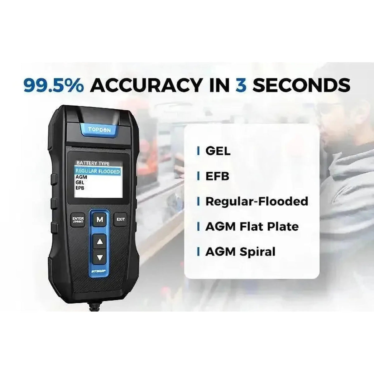 Topdon BT300P | Tester akumulátoru
