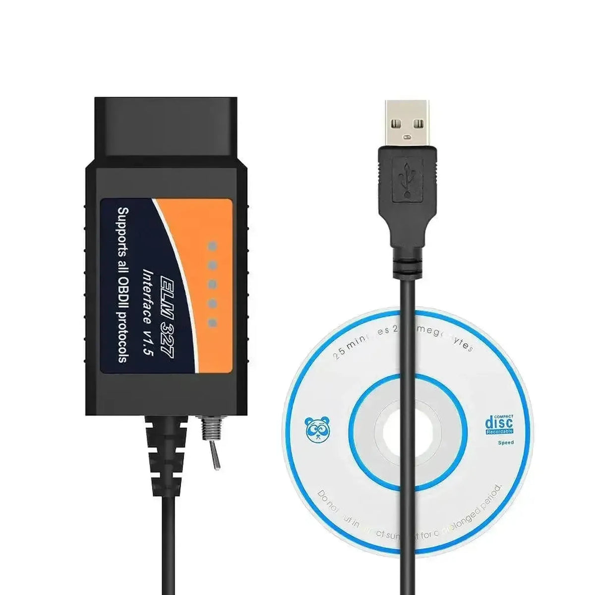 Univerzální ELM327 (FT232RL) (přepínač HS/MS-CAN) | USB-kabel rozhraní